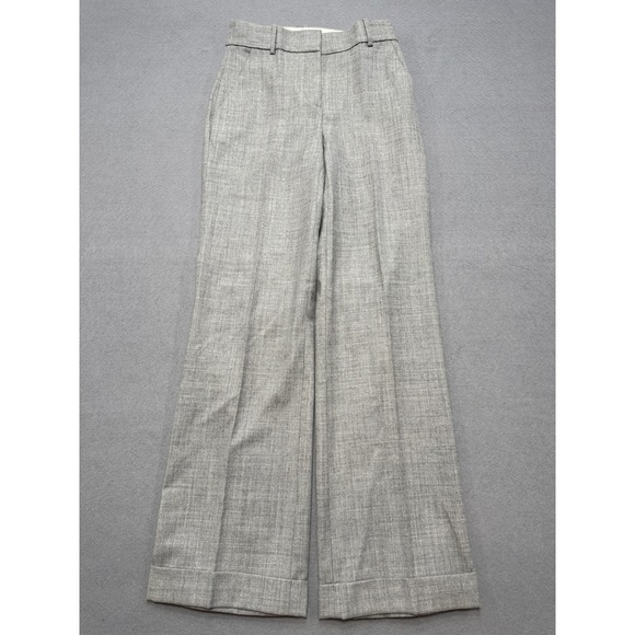 J.Crew Pants - NEW J.Crew Hutton Trouser Women's 00P Gray Wool Wide Leg High Rise Dress Pants